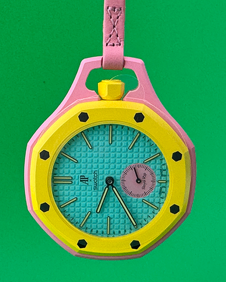 No Reserve - 2026 Audemars Piguet Royal Pop "Swatch OTG ROZ" 40MM Turquoise Dial Aftermarket Rubber Strap (SSX03J100N)