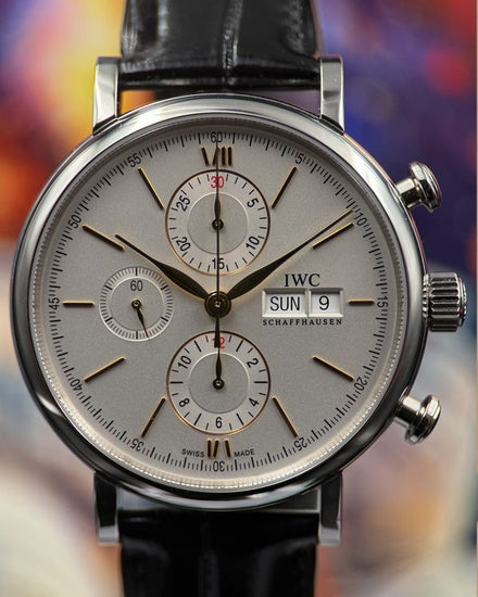2019 IWC Schaffhausen Portofino 42MM Silver Dial Leather Strap (IW391022)