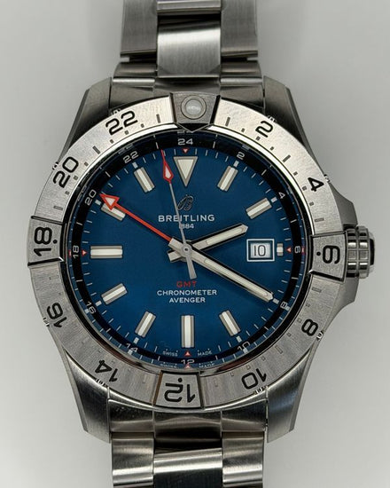 No Reserve - 2026 Breitling Avenger GMT 44MM Blue Dial Steel Bracelet (A32320101C1A1)