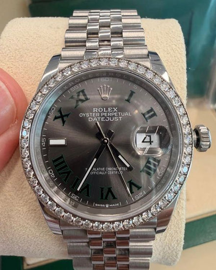 2024 Rolex Datejust "Wimbledon" 36MM Slate Dial Jubilee Bracelet (126284RBR)