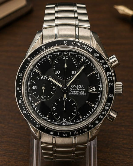 No Reserve - 2016 Omega Speedmaster Date 40MM Black Dial Steel Bracelet (3210.50.00)