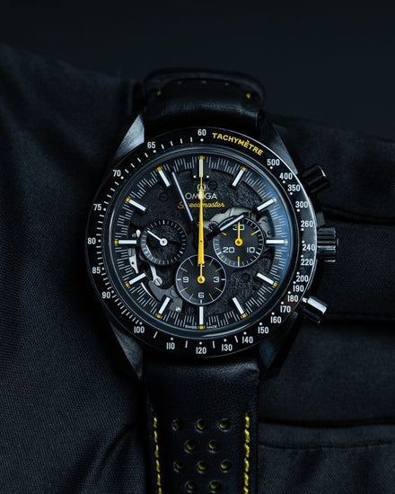 2022 Omega Speedmaster Dark Side of the Moon "Apollo 8" 44.25MM Black "Moon's Surface" Dial Leather Strap (311.92.44.30.01.001)