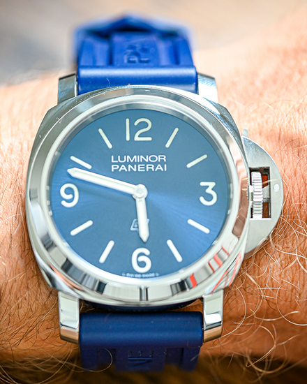 2026 Panerai Luminor Base Logo 44MM Blue Dial Rubber Strap (PAM01623)