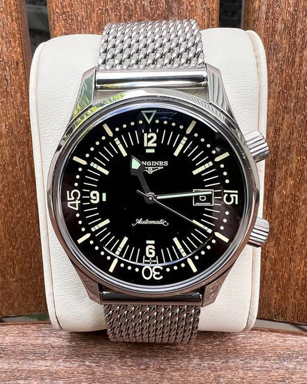 2024 Longines Legend Diver 42MM Black Dial Steel Bracelet (L3.774.4.50.6)