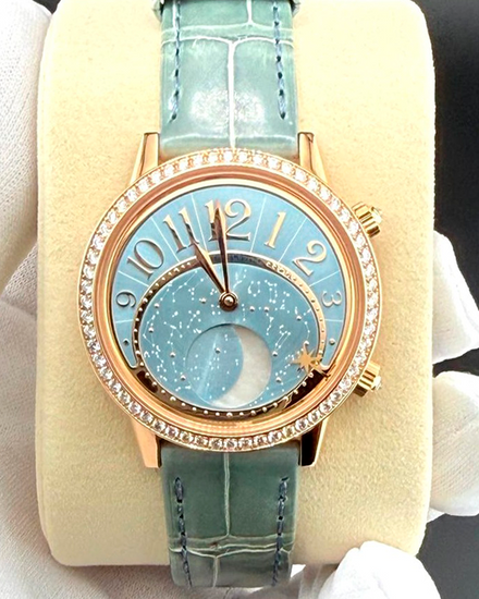 2026 Jaeger-LeCoultre Rendez-Vous Jewellery Moon 36MM Blue Dial Leather Strap (Q3522480)