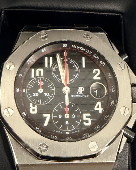 2014 Audemars Piguet Royal Oak Offshore "Vampire" 42MM Black Dial No Strap (26470ST.OO.A101CR.01)