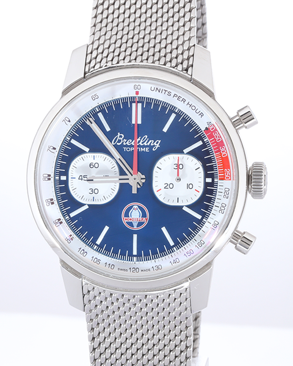 No Reserve - 2025 Breitling Top Time Chronograph  "Shelby Cobra" 41MM Blue Dial Steel Bracelet (AB0176)