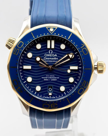 2023 Omega Seamaster Diver 300M 42MM Blue Dial Rubber Strap (210.22.42.20.03.001)
