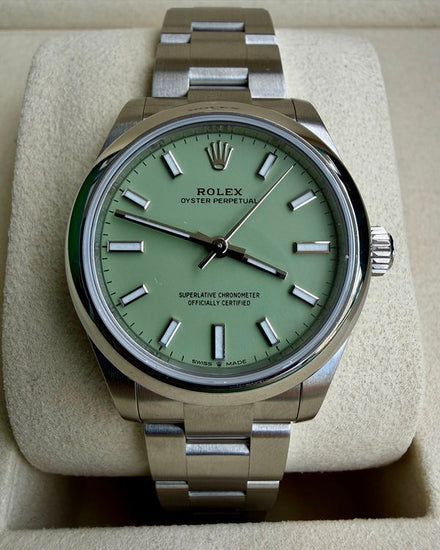 2026 Rolex Oyster Perpetual 31MM Pistachio Dial Oyster Bracelet (277200)