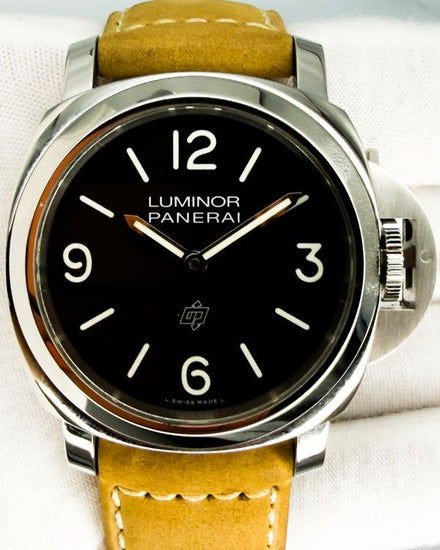 2022 Panerai Luminor Base Logo 44MM Black Dial Leather Strap (PAM01086)