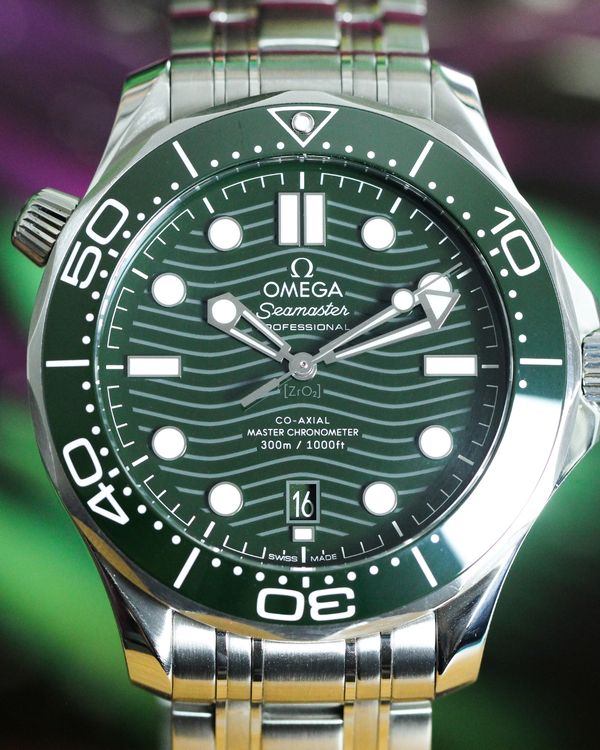 No Reserve - 2025 Omega Seamaster Diver 300M "Seaweed" 42MM Green Dial Steel Bracelet (210.30.42.20.10.001)
