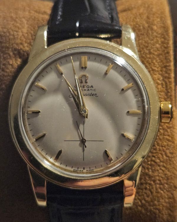 No Reserve - Omega Seamaster Automatic 34MM Aftermarket White Dial Aftermarket Leather Strap (Cal 344)