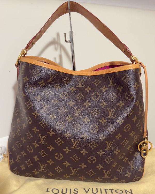 No Reserve - Louis Vuitton Delightful MM Bag Medium Monogram Canvas Brown Gold Tone Hardware Leather Strap (Handbag)
