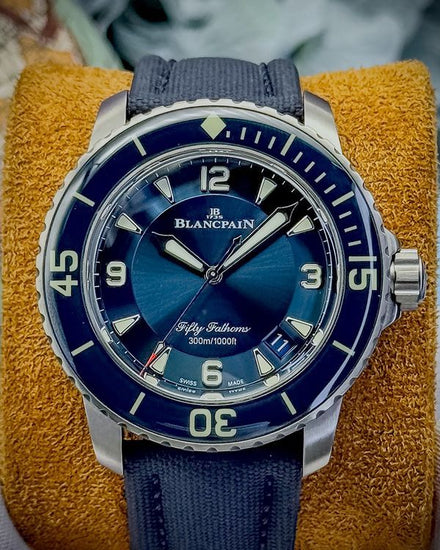 2025 Blancpain Fifty Fathoms 45MM Blue Dial Textile Strap (5015-12B40-052A)