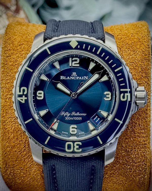 2025 Blancpain Fifty Fathoms 45MM Blue Dial Textile Strap (5015-12B40-052A)