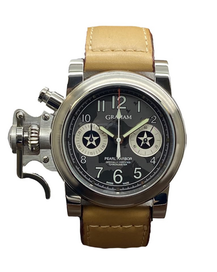 2006 Graham Chronofighter 44MM Grey Dial Leather Strap (2CFAS.B16A.L37B)