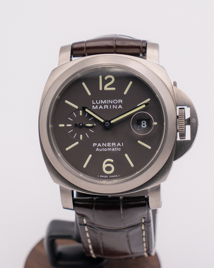 Panerai Luminor Marina 44MM Brown Dial Leather Strap (PAM00240)