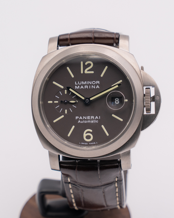 Panerai Luminor Marina 44MM Brown Dial Leather Strap (PAM00240)