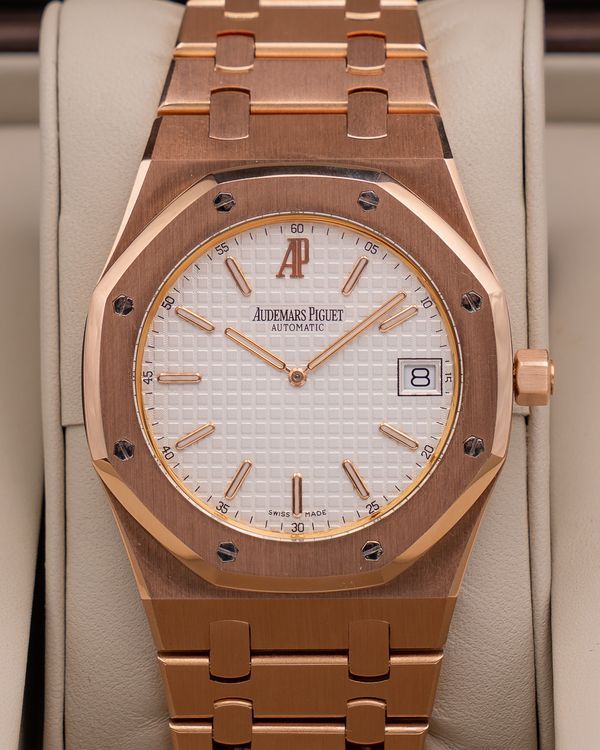 2011 Audemars Piguet Royal Oak 39MM Silver Dial Rose Gold Bracelet (15202OR.OO.0944OR.01)