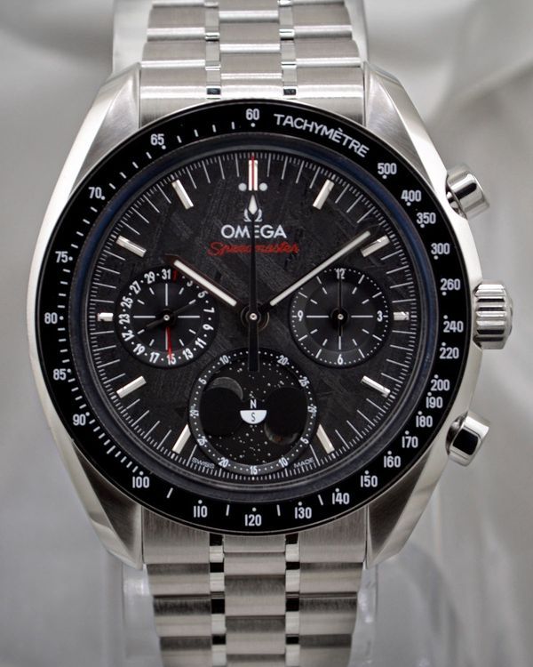 No Reserve - 2025 Omega Speedmaster Moonphase 43MM Meteorite Dial Steel Bracelet (304.30.43.52.01.001)