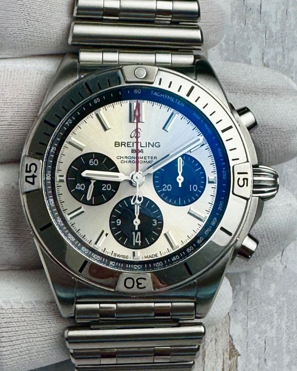 2023 Breitling Chronomat B01 42MM Silver Dial Steel Bracelet (AB0134)