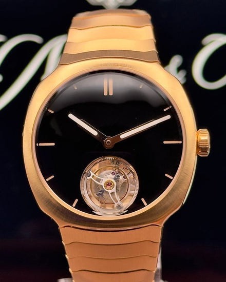 H. Moser & Cie Streamliner 40MM Black Dial Rose Gold Bracelet (6804-0400)