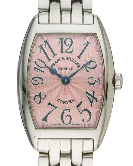 Franck Muller Cintrée Curvex 35MM Quartz Silver Dial Steel Bracelet (1752 QZ)