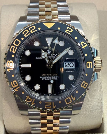 2026 Rolex GMT-Master II "Bumblebee" 40MM Black Dial Two-Tone Jubilee Bracelet (126713GRNR)