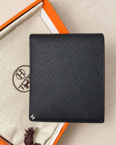 No Reserve - 2024 Hermès Accessories Béarn Wallet Black Leather Gold-Tone Hardware (Hermès Béarn)