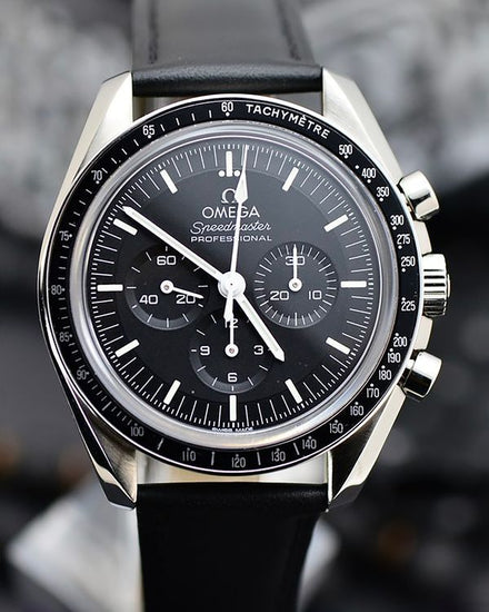 2023 Omega Speedmaster Professional Moonwatch 42MM Black Dial Leather Strap (310.32.42.50.01.002)