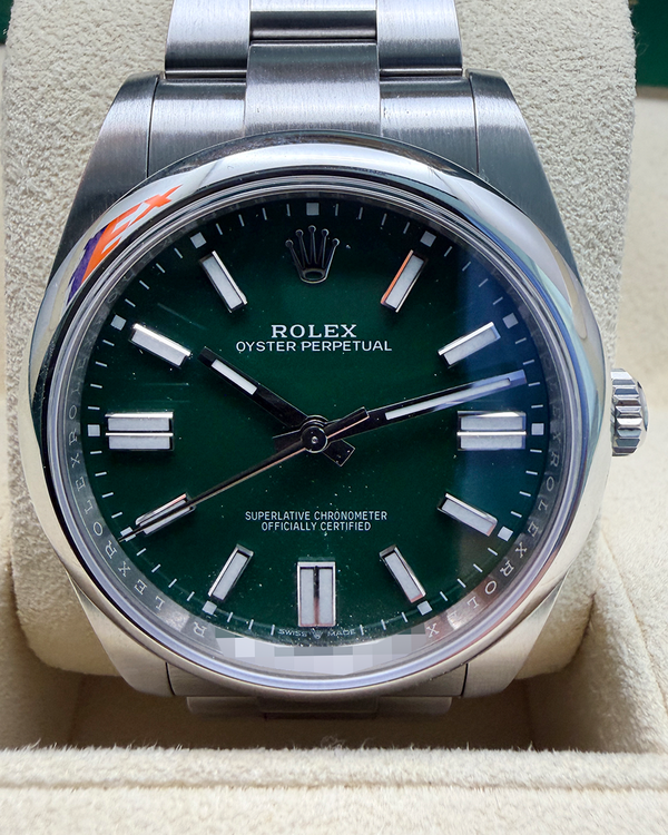 2024 Rolex Oyster Perpetual 41MM Green Dial Oyster Bracelet (124300)