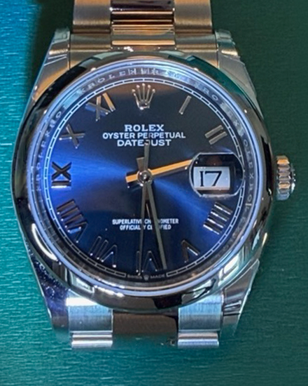 2026 Rolex Datejust 36MM Blue Dial Oyster Bracelet (126200)