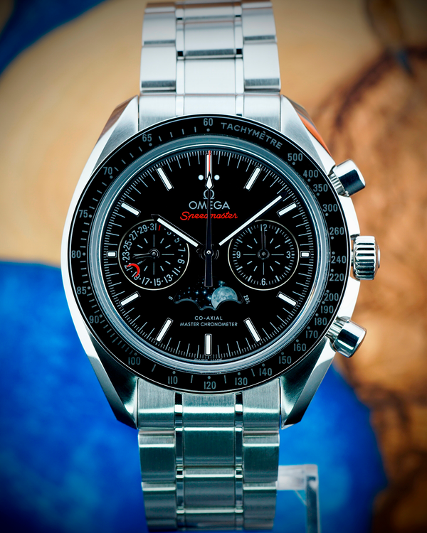 2022 Omega Speedmaster Moonphase 44.25MM Black Dial Steel Bracelet (304.30.44.52.01.001)