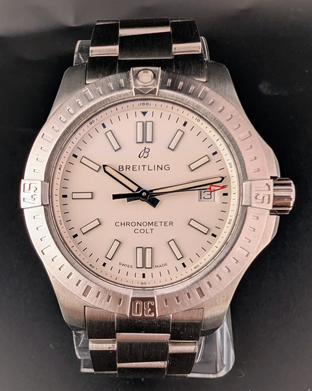 2020 Breitling Chronomat Colt 41MM White Dial Steel Bracelet (A17313101G1A1)