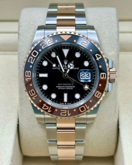 2023 Rolex GMT-Master II "Rootbeer" 40MM Black Dial Two-Tone Oyster Bracelet (126711CHNR)
