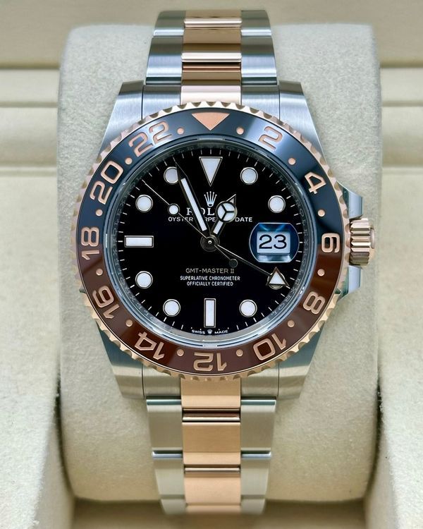 2023 Rolex GMT-Master II "Rootbeer" 40MM Black Dial Two-Tone Oyster Bracelet (126711CHNR)