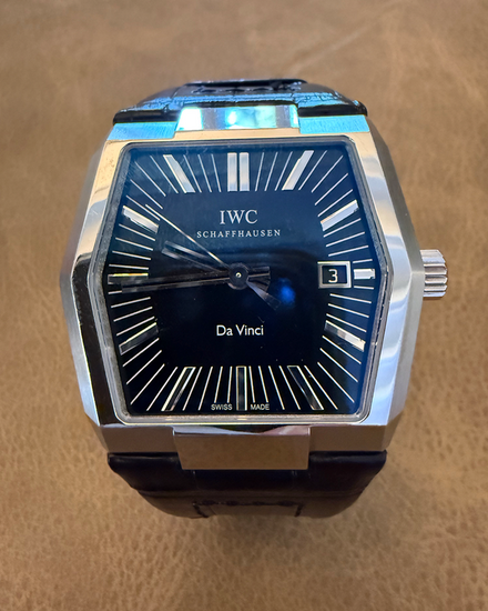 2018 IWC Schaffhausen Da Vinci Vintage 1969 41MM Black Dial Leather Strap (IW546101)