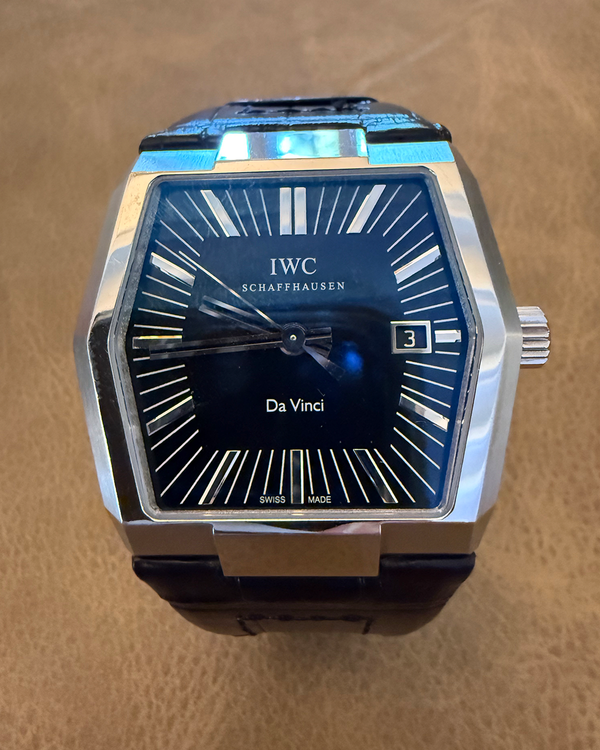 2018 IWC Schaffhausen Da Vinci 41MM Black Dial Leather Strap (IW546101)