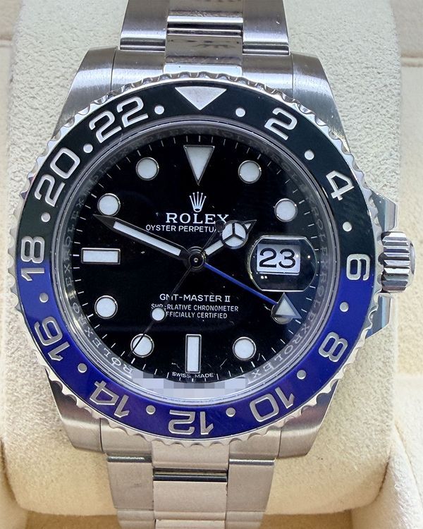 2016 Rolex GMT-Master II "Batman" 40MM Black Dial Oyster Bracelet (116710BLNR)