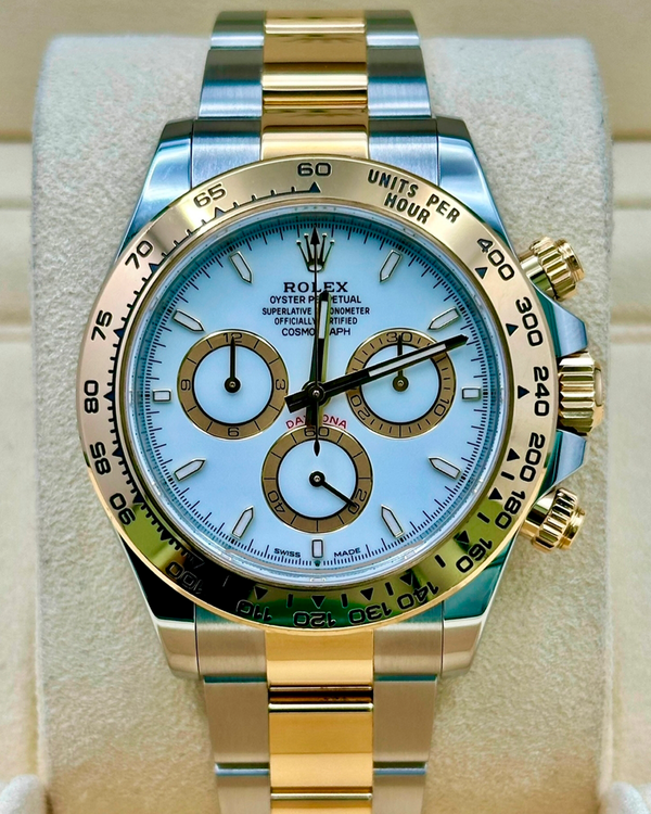 2024 Rolex Cosmograph Daytona 40MM White Dial Two-Tone Oyster Bracelet (126503)