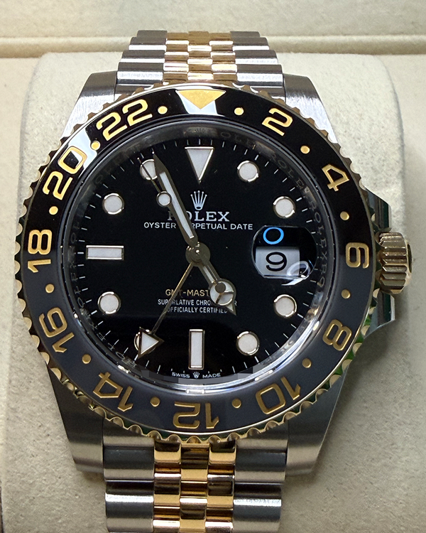 2026 Rolex GMT-Master II "Bumblebee" 40MM Black Dial Two-Tone Jubilee Bracelet (126713GRNR)