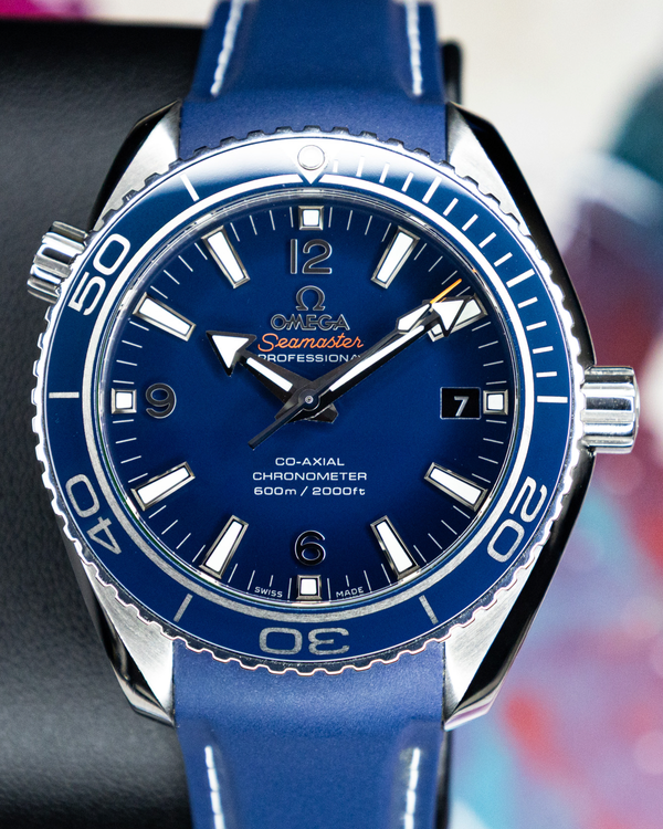 No Reserve - 2024 Omega Seamaster Planet Ocean 600M 42MM Blue Dial Rubber Strap (232.92.42.21.03.001)