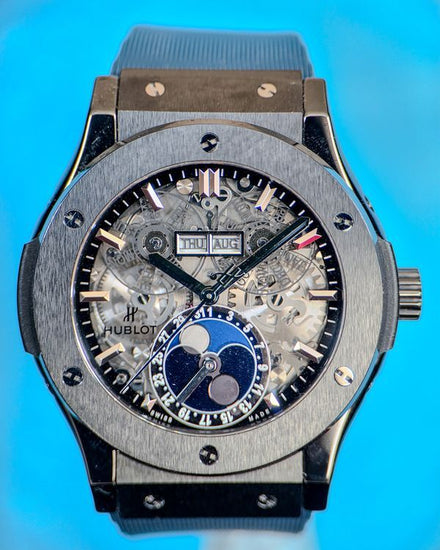 2019 Hublot Classic Fusion Aerofusion 45MM Skeleton Dial Rubber Strap (517.CX.0170.LR)