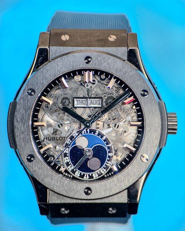 2019 Hublot Classic Fusion Aerofusion 45MM Skeleton Dial Rubber Strap (517.CX.0170.LR)