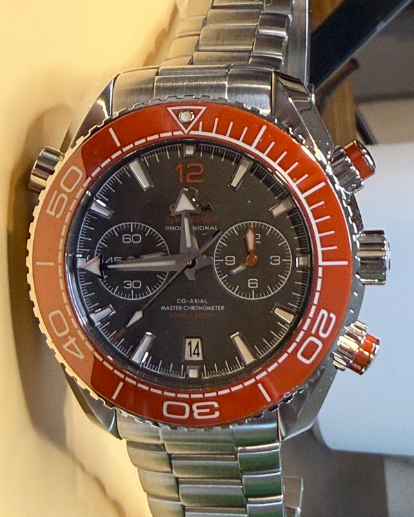 2025 Omega Seamaster Planet Ocean Chronograph 45.5MM Grey Dial Steel Bracelet (215.30.46.51.99.001)