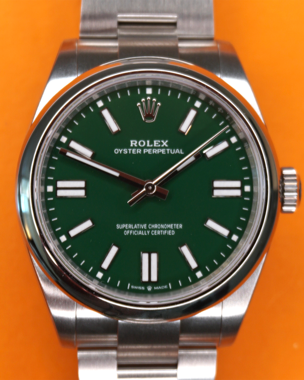 2025 Rolex Oyster Perpetual 41MM Green Dial Oyster Bracelet (124300)