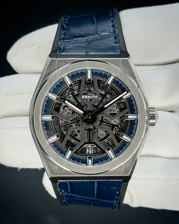 No Reserve - 2021 Zenith Defy Classic 41MM Skeleton Dial Leather Strap (95.9000.670/78.R584)