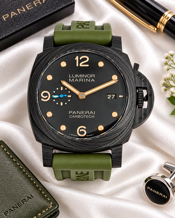 2017 Panerai Luminor 44MM Black Dial Rubber Strap (PAM00661)
