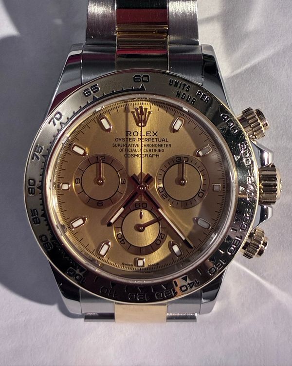 2022 Rolex Cosmograph Daytona 40MM Champagne Dial Two-Tone Oyster Bracelet (116503)