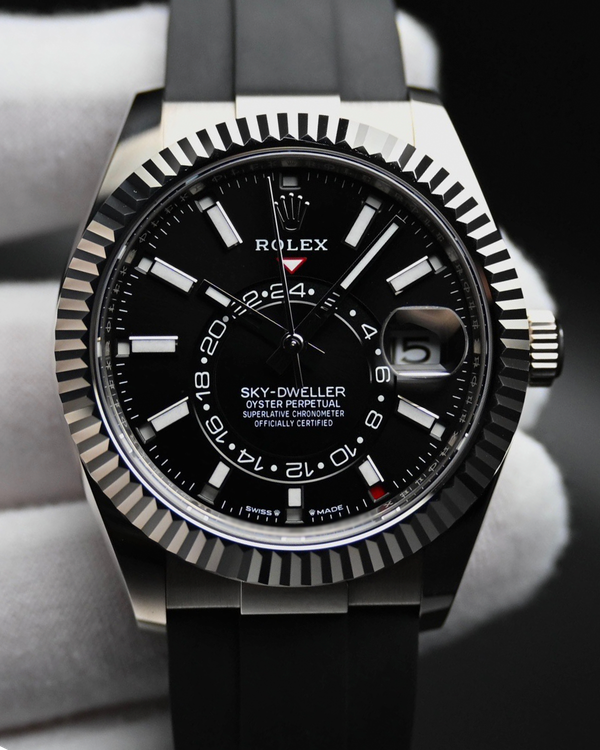 2023 Rolex Sky-Dweller 42MM Black Dial Oysterflex Strap (336239)